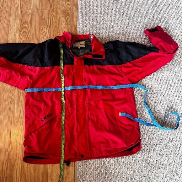 Vintage 90s L.L. Bean Men’s Red Black Jacket Coat Y2K Size Large Gore-Tex - Picture 14 of 16